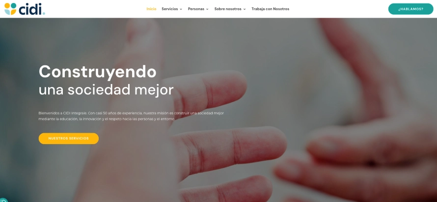 diseño página web servicios de asistencia domiciliaria cidintegrale.com